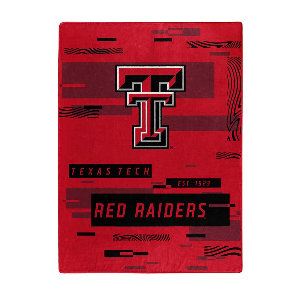 NCAA Digitize T Tech Red Raichel Throw Blanket
