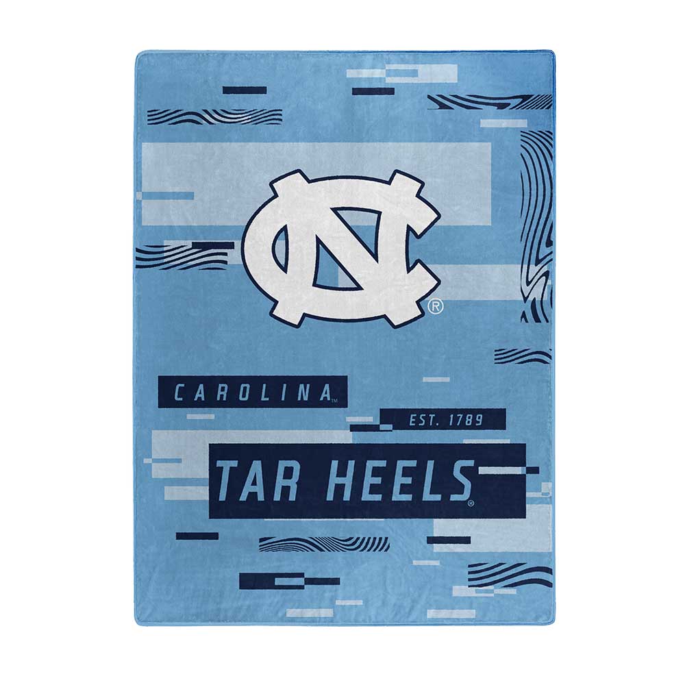NCAA Digitize UNC Tar Hchel Throw Blanket