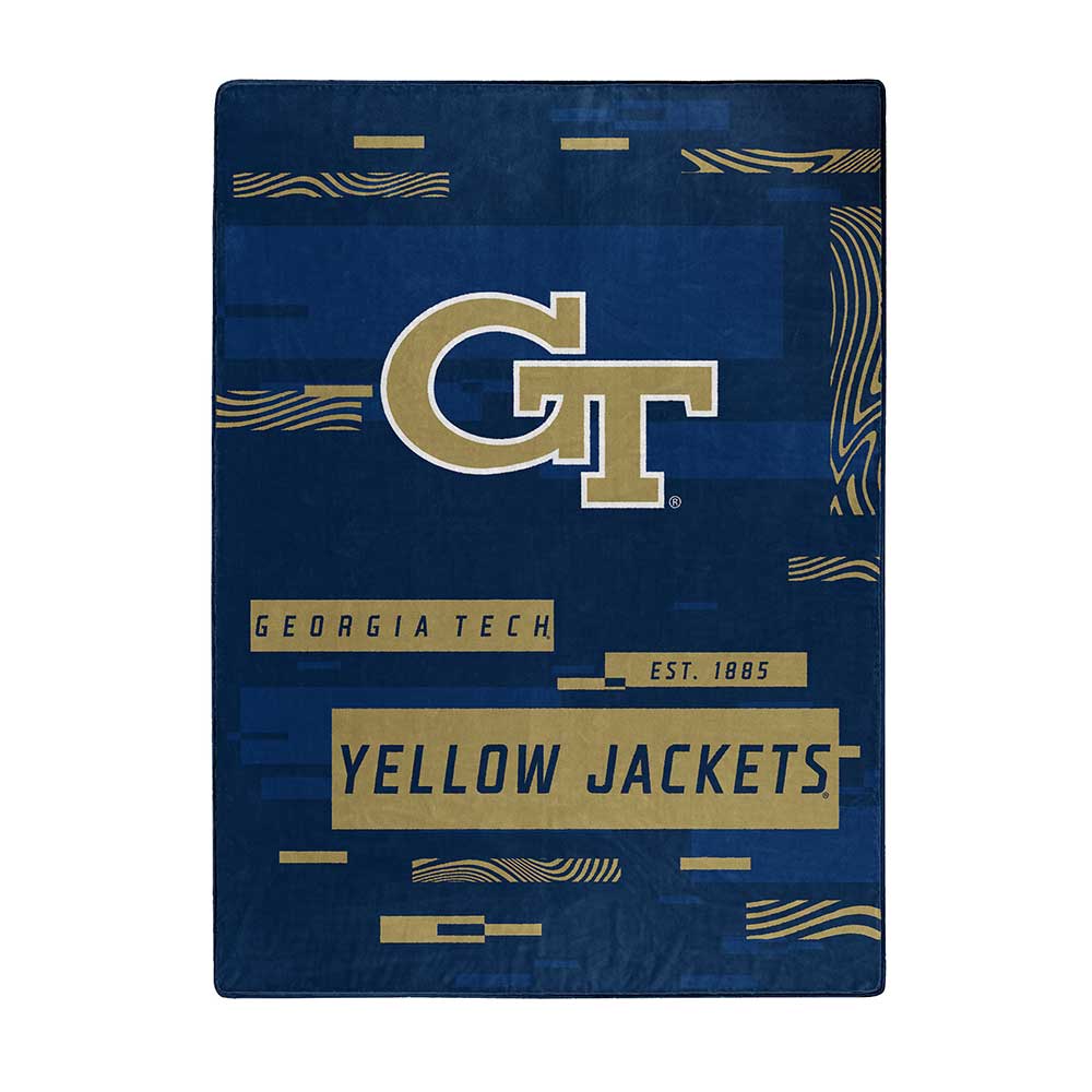 NCAA Digitize Georgia Tech Yellow Jacchel Throw Blanket
