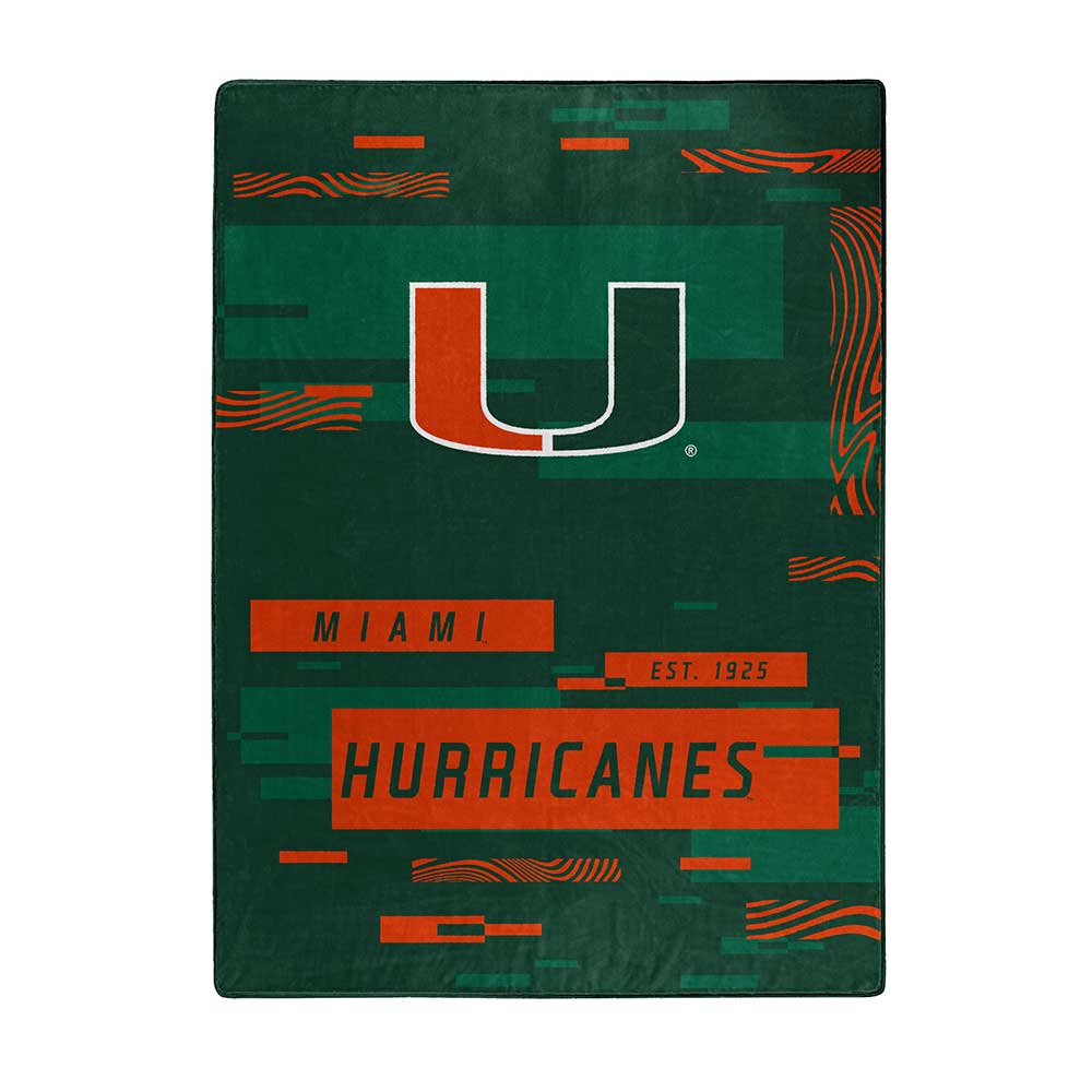 NCAA Digitize Miami Hurricchel Throw Blanket