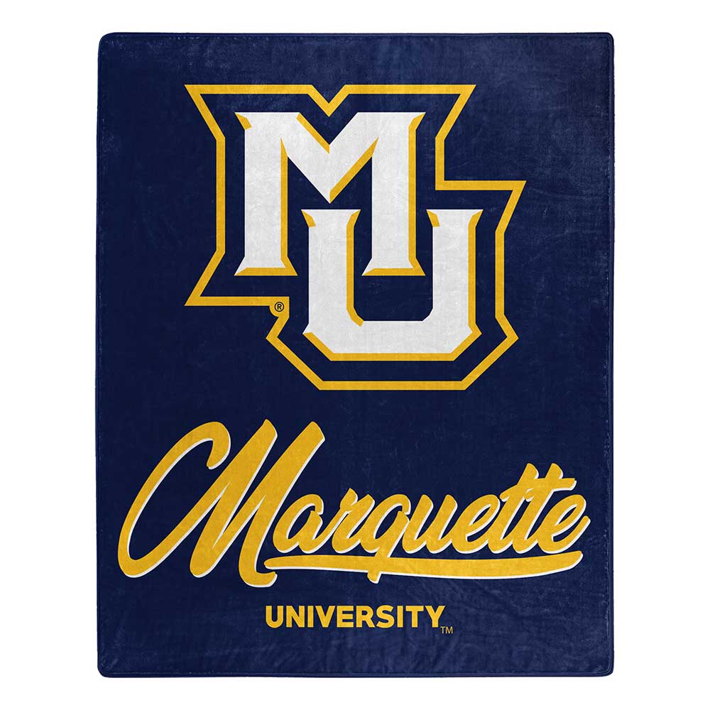 NCAA Marquette Golden Ea Signaturechel Throw Blanket