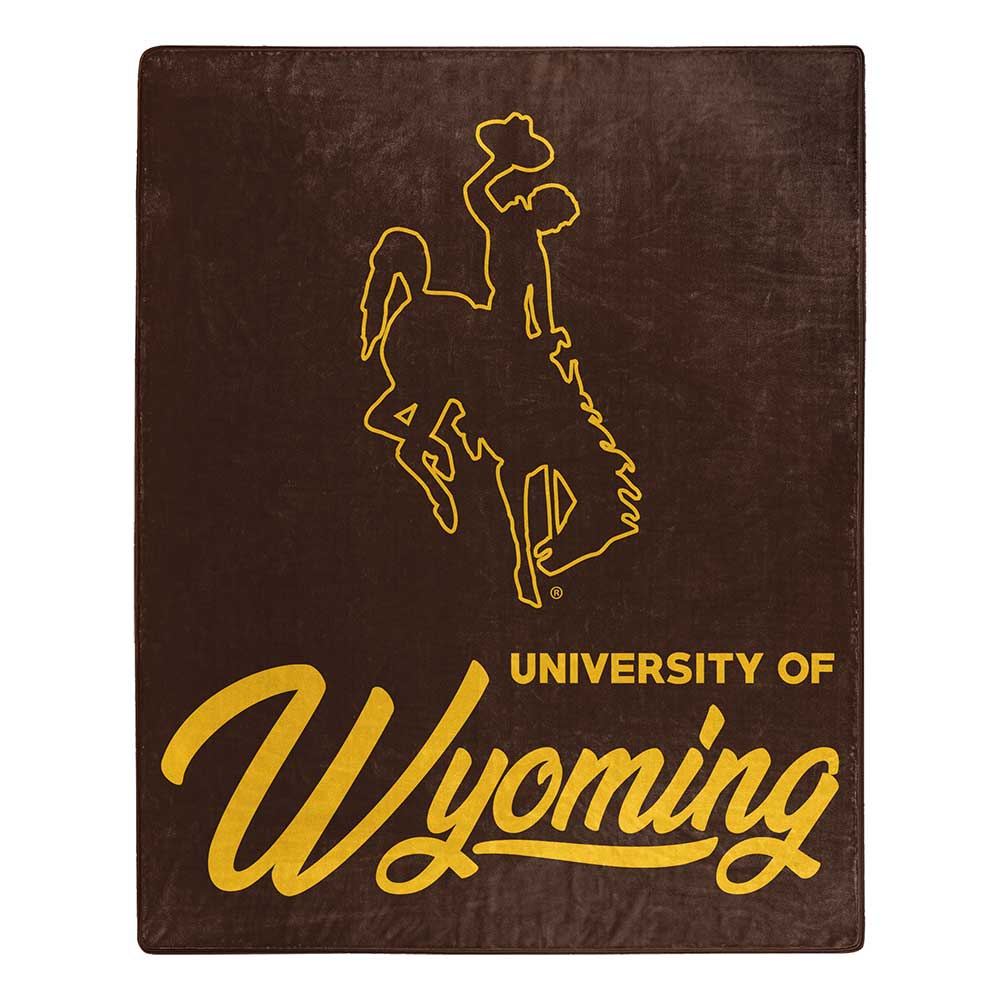 NCAA Wyoming Cow Signaturechel Throw Blanket