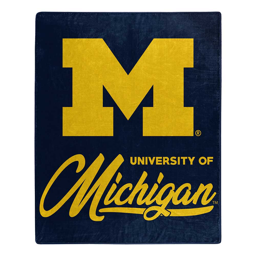 NCAA Michigan Wolver Signaturechel Throw Blanket