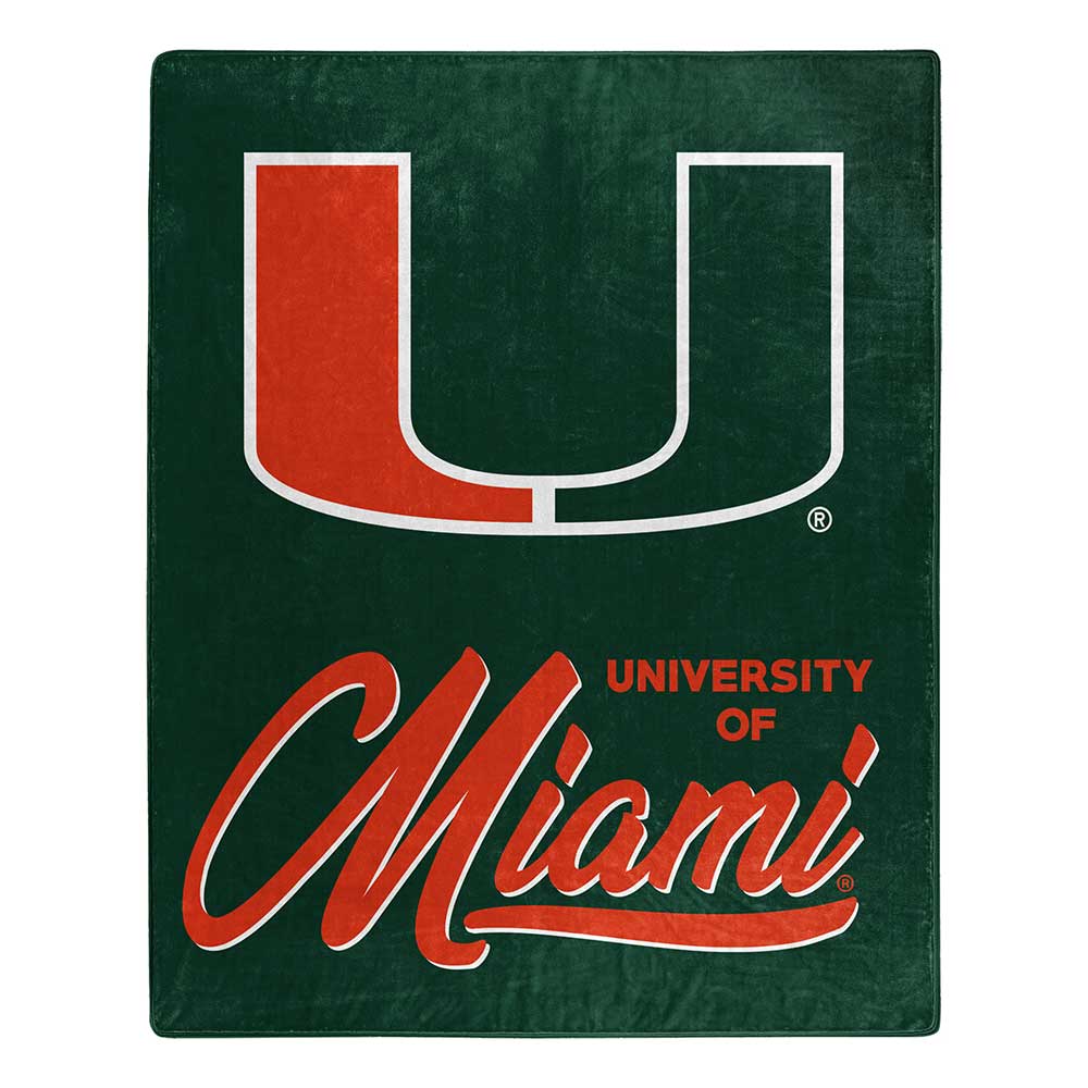 NCAA Miami Hurric Signaturechel Throw Blanket