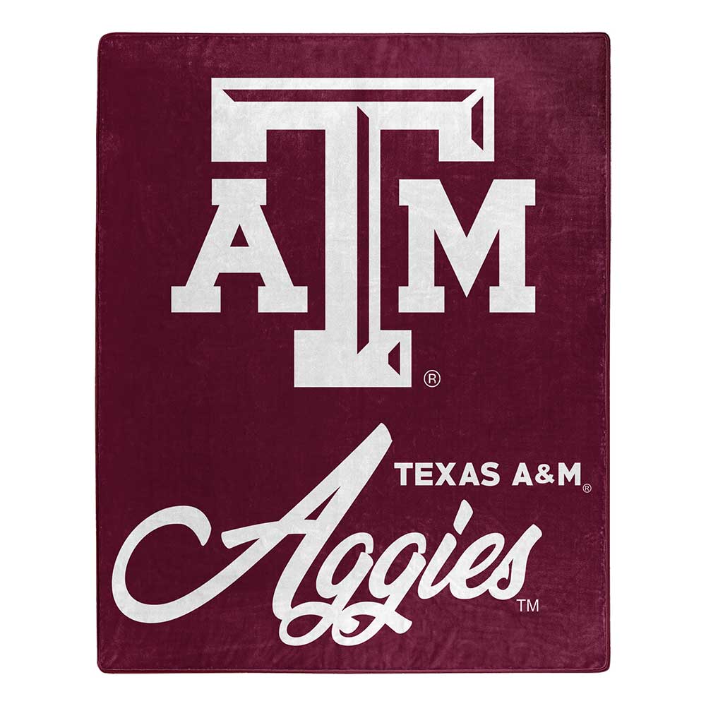NCAA T A&M Ag Signaturechel Throw Blanket
