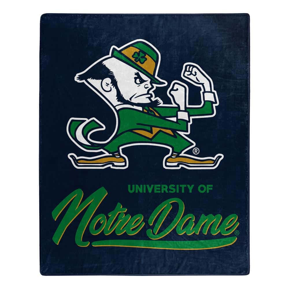 NCAA Notre Dame Fighting h Signaturechel Throw Blanket