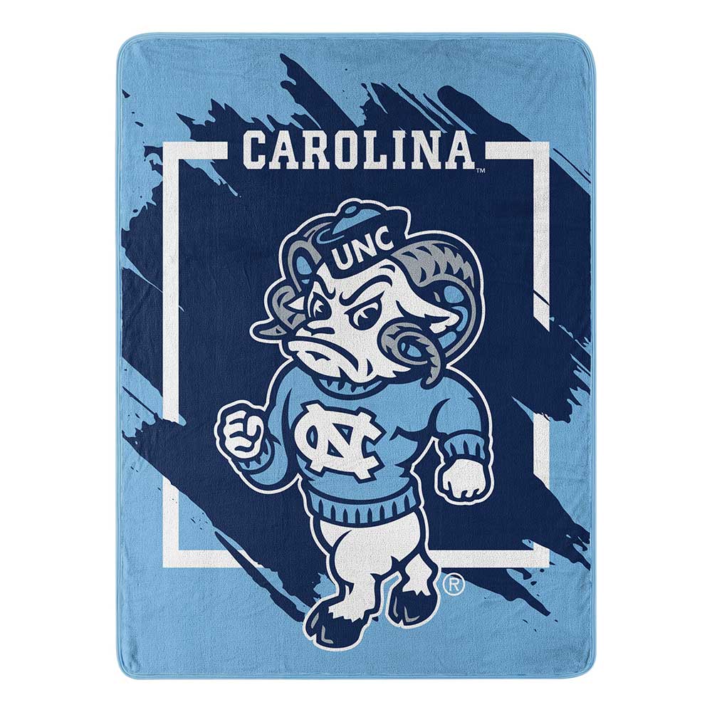 NCAA Diional UNC Tar H Microchel Throw Blanket