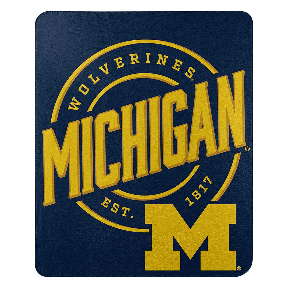 NCAA Michigan Wolver Campaign Fleece Throw Blanket