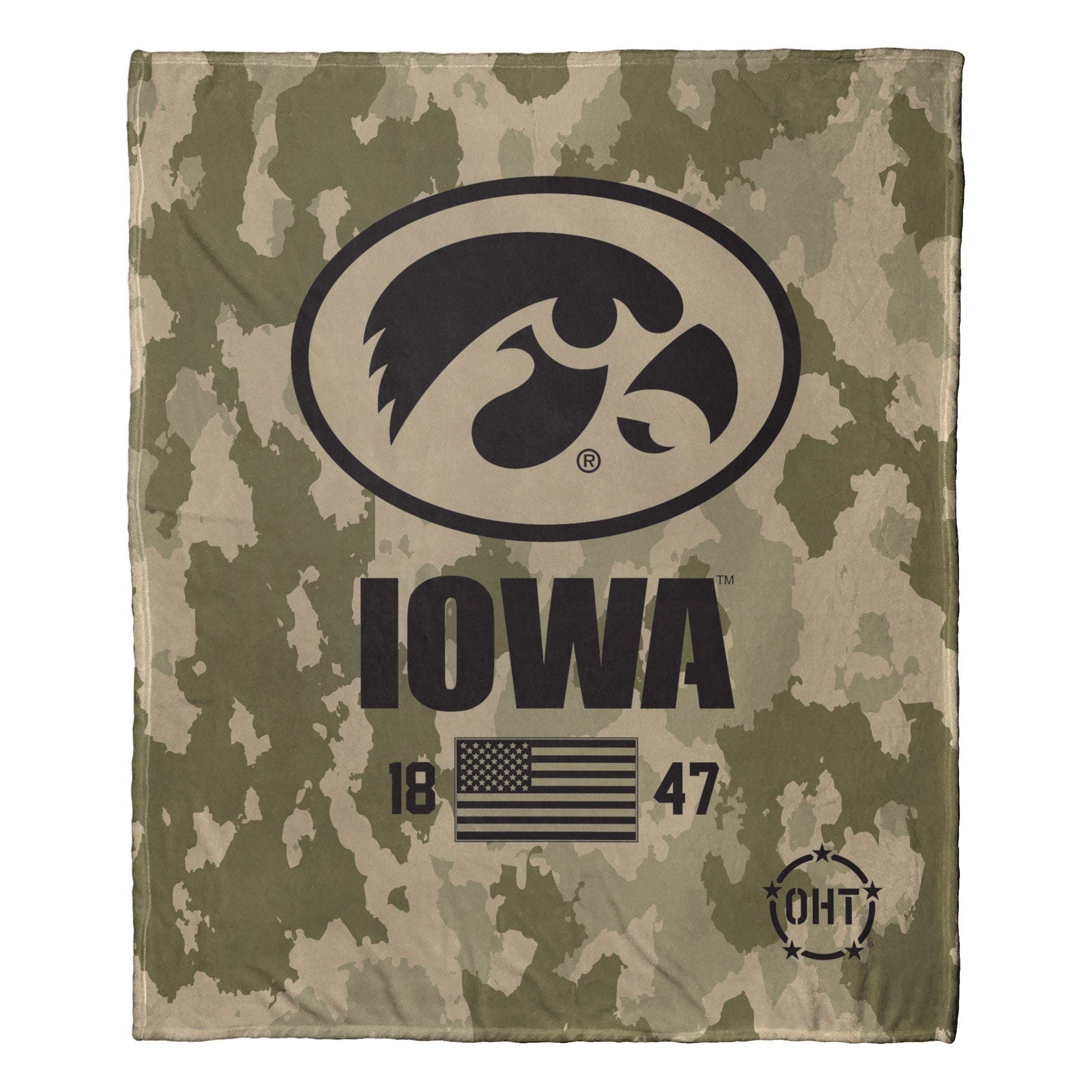 NCAA Iowa Hawk Opecial Silk Touch Throw Blanket