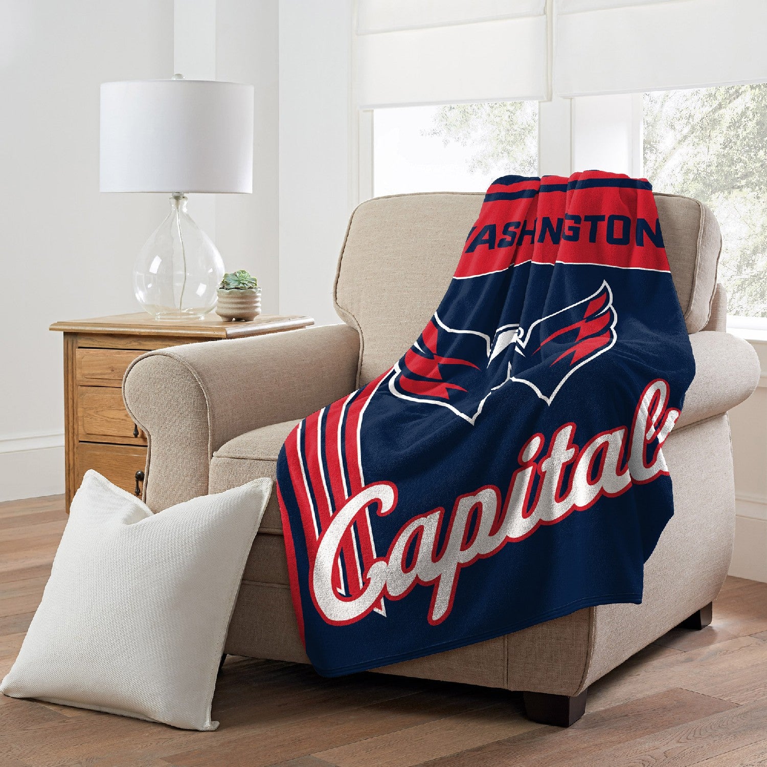 Washington Capi NHL Officially Lied Throw Blanket