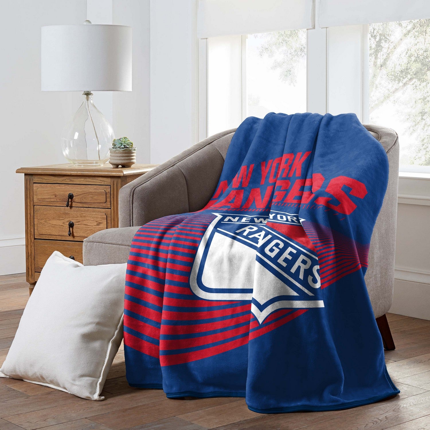 New York Ran NHL Officially Liedchel Throw Blanket