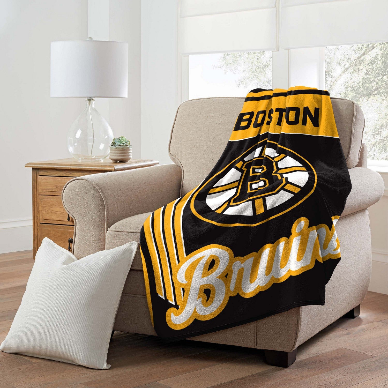 Boston Br NHL Officially Lied Throw Blanket