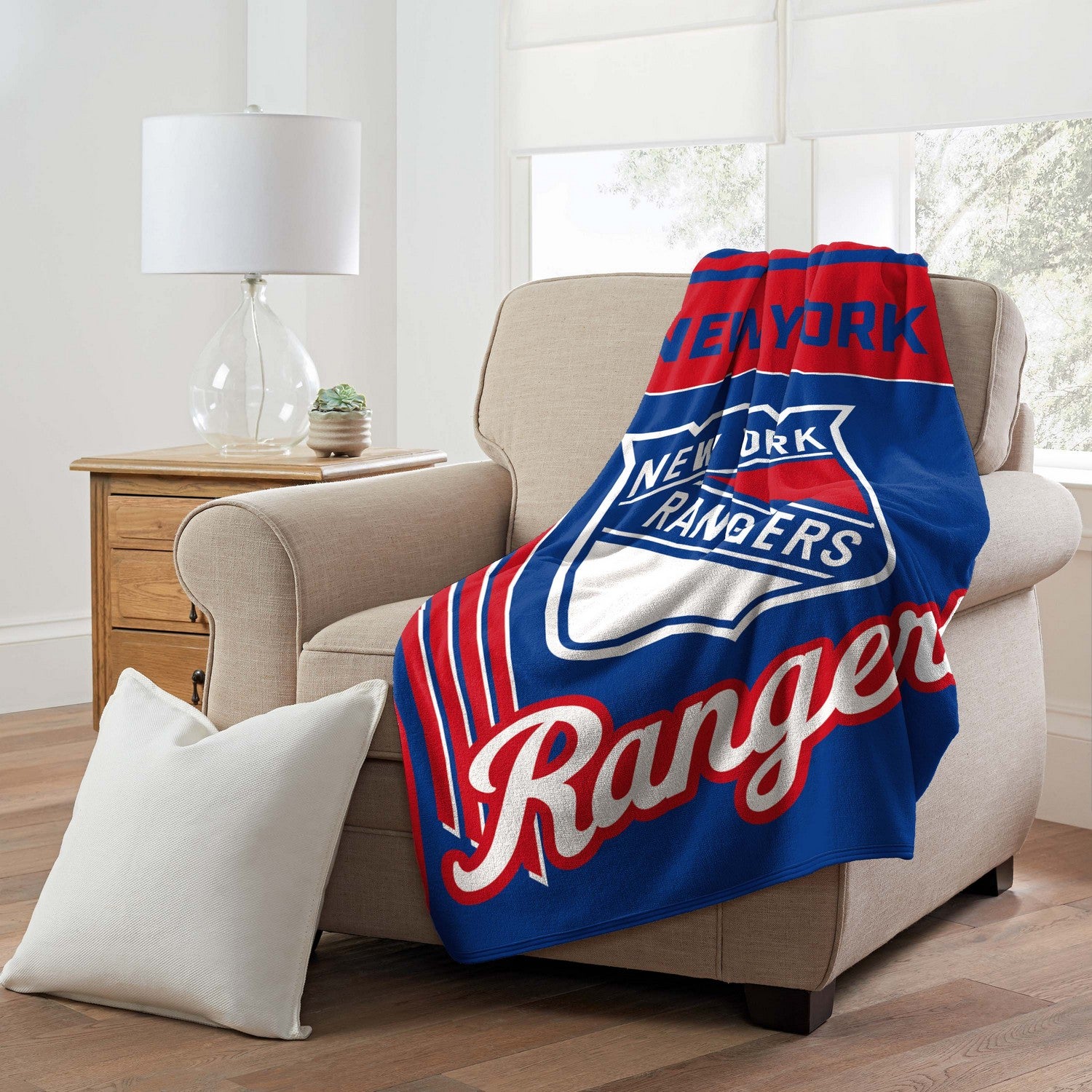 New York Ran NHL Officially Lied Throw Blanket
