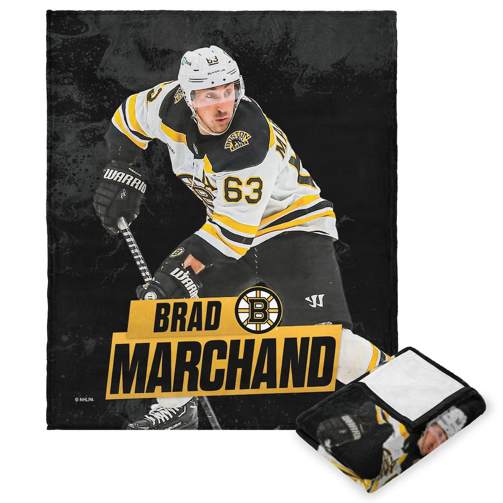 NHLton Br Brad Marchand Throw Blanket