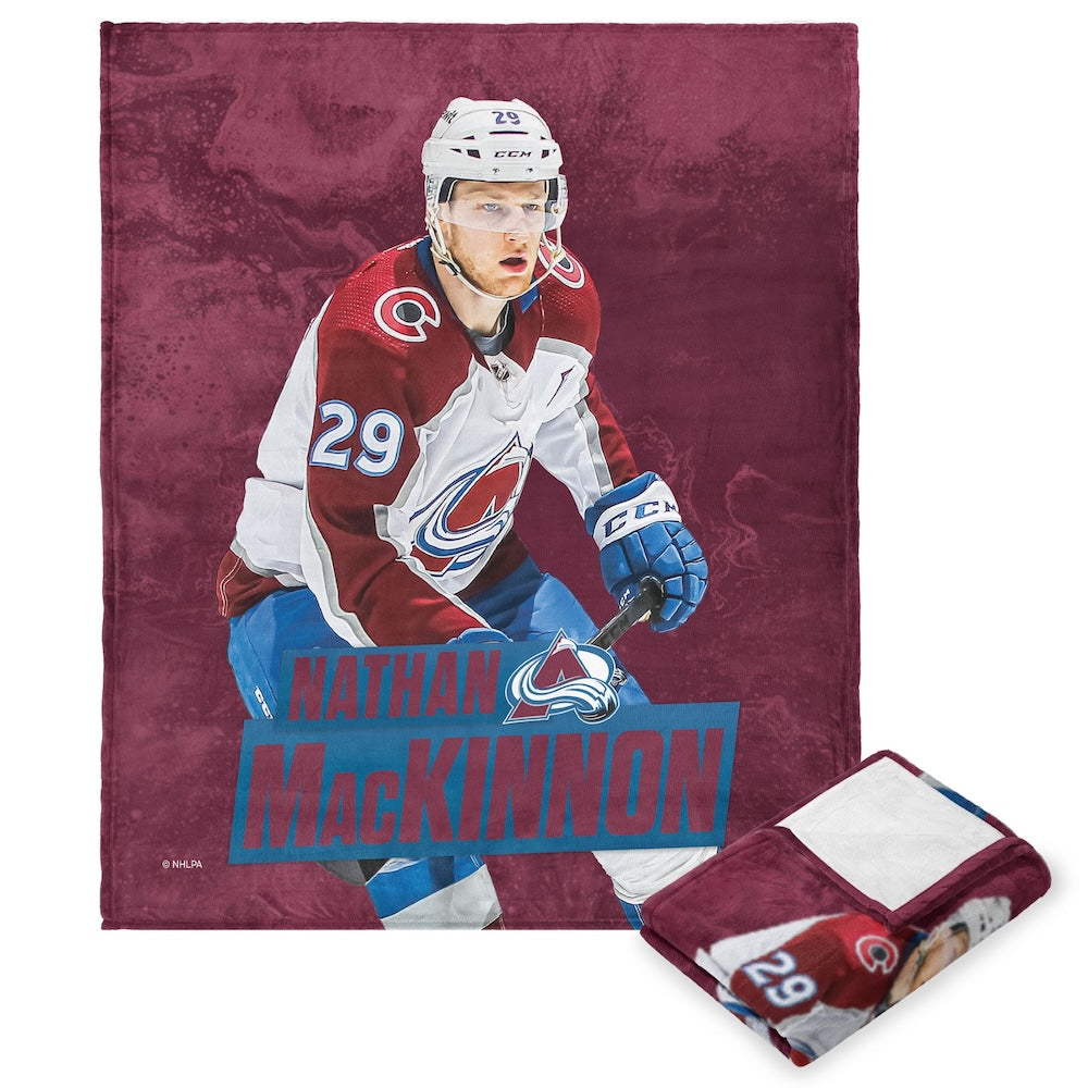 NHL Colorado Avalanche Nathan MacKinnon Throw Blanket