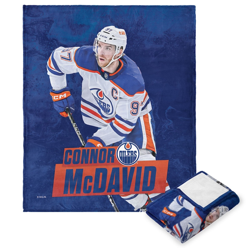NHL Edmonton Oi Connor McDavid Throw Blanket