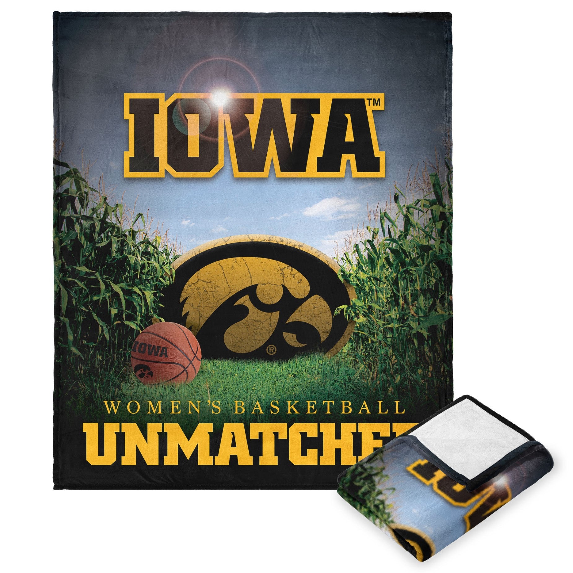NCAA Women Iowa Hawkketball UNMATCHED Throw Blanket