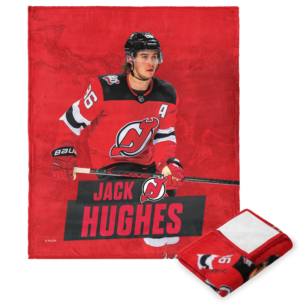 NHL New ey De Jack Hu Throw Blanket