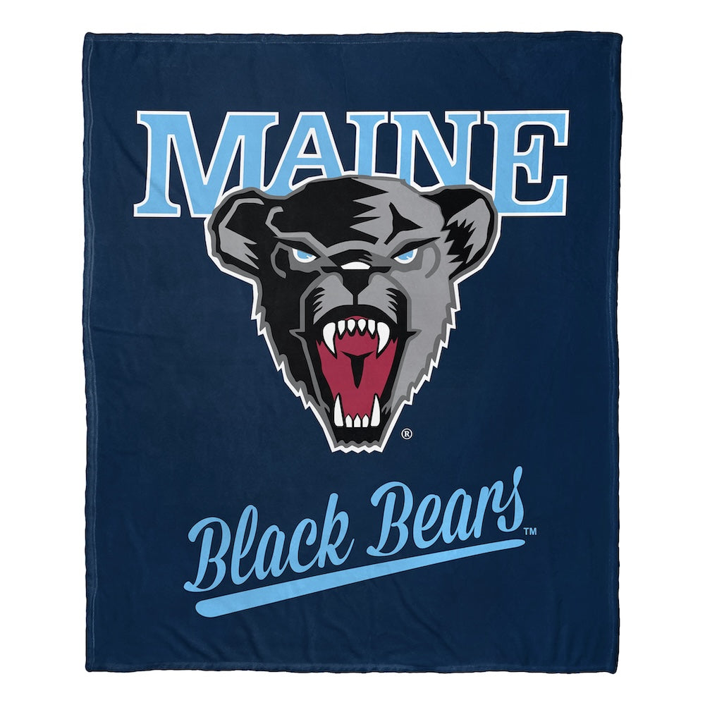 NCAA Maine Black B OFFICIAL Throw Blanket