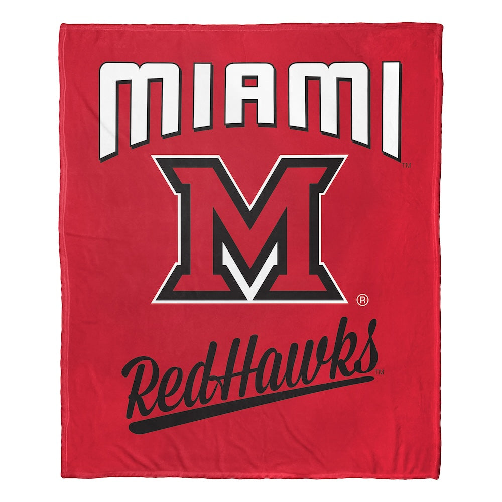 NCAA Miami of Ohio Red H OFFICIAL Throw Blanket