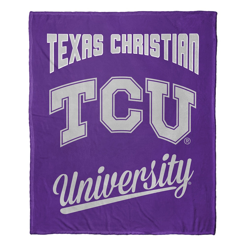 NCAA TCU Horned F OFFICIAL Throw Blanket
