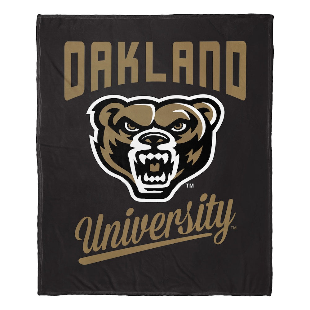 NCAA Oakland Golden Grizz OFFICIAL Throw Blanket