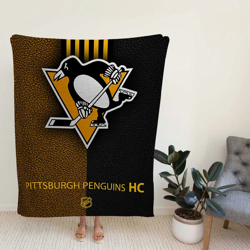 Awarded NHL Team Pburgh Peng Fleece Blanket