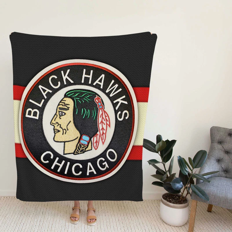 Chicago Blackh sic NHL Ice Hockey Team Fleece Blanket