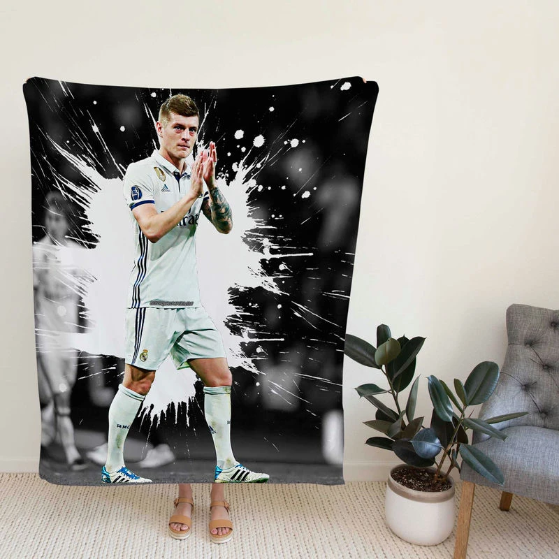 Fast Football Player Toni K Fleece Blanket