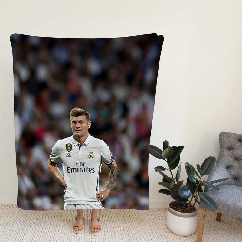 Celebrated Madrid Football Player Toni K Fleece Blanket