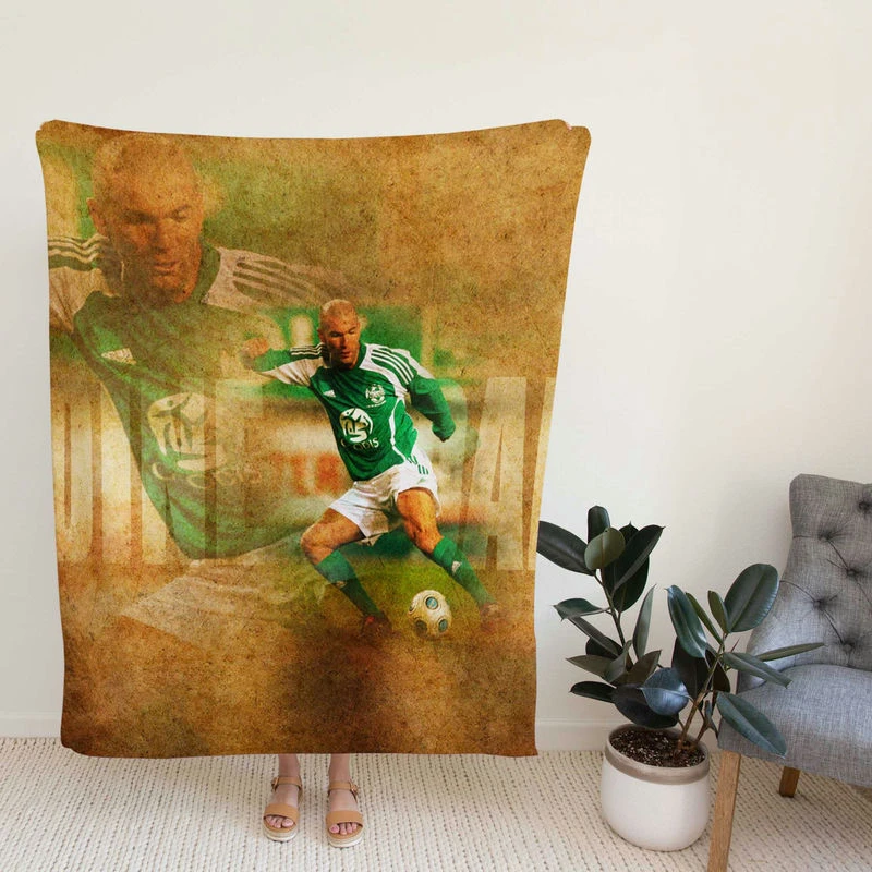 Prsional Football Zinedine Zidane Fleece Blanket