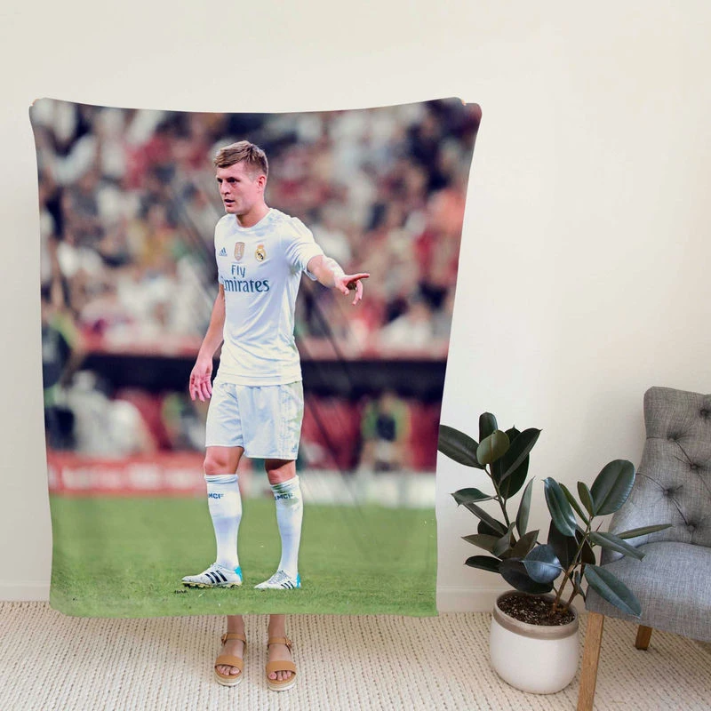 Toni K Fed Madrid Football Player Fleece Blanket