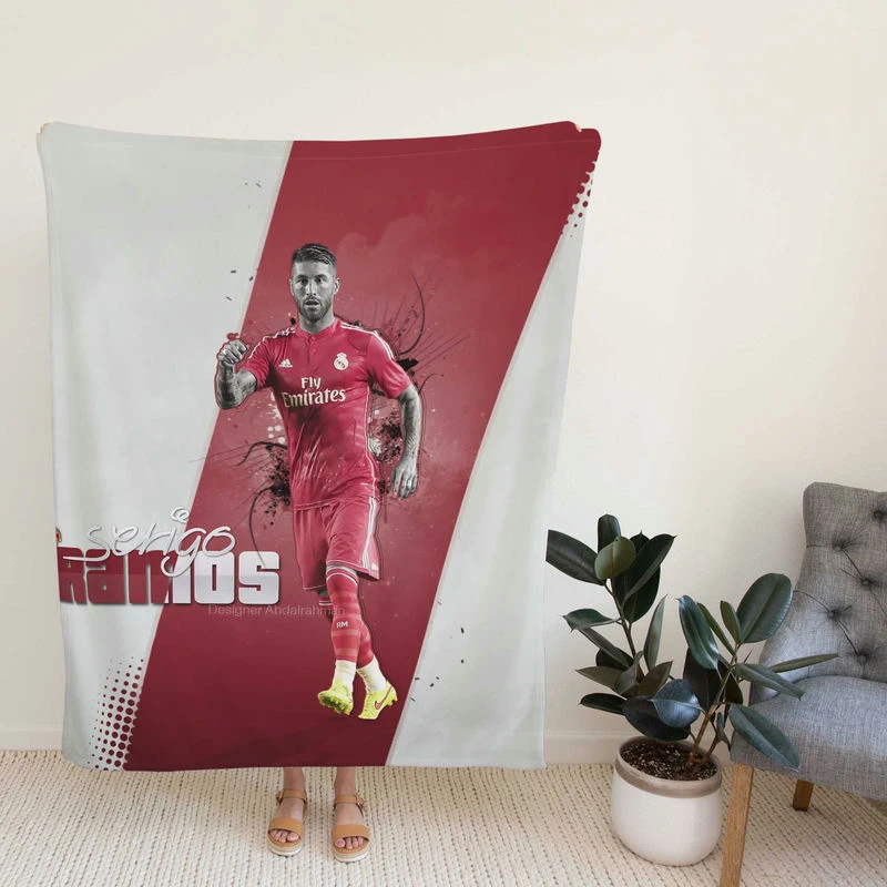 Sergio R Popular Footballer Fleece Blanket