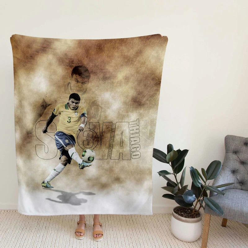 Thiailva Brazilian Footballer Fleece Blanket
