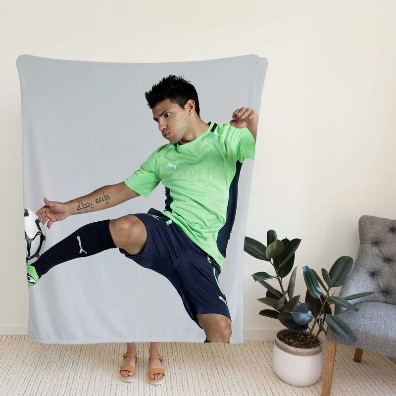 Euphoric Footballergio Aguero Fleece Blanket