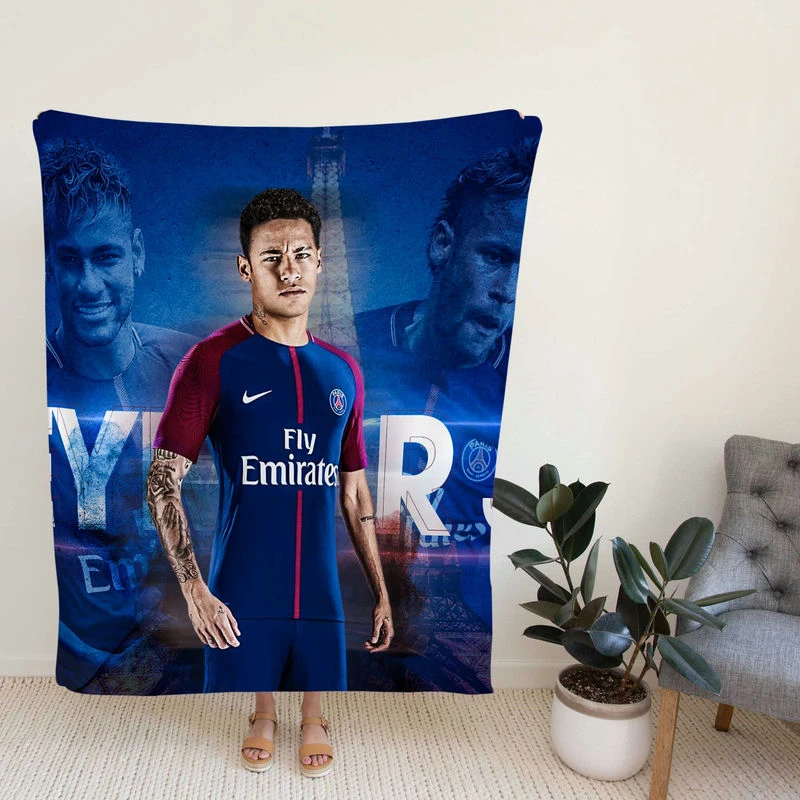 SprighG Football Player Neymar Fleece Blanket