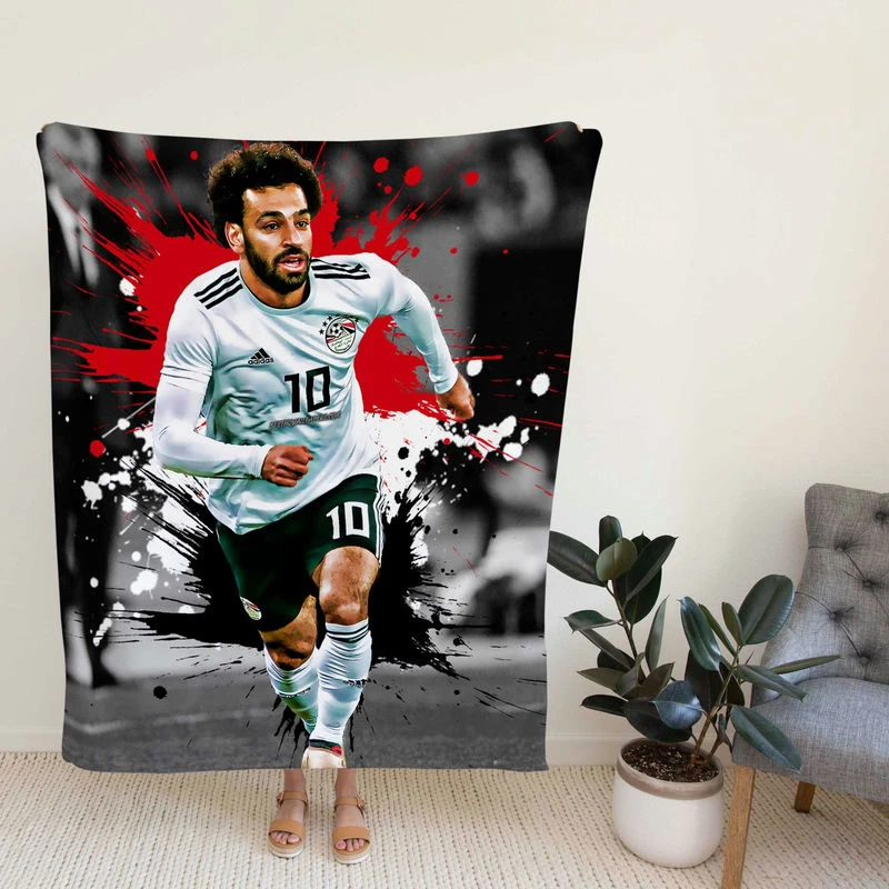 Mohamalah Egyptian Footballer Fleece Blanket