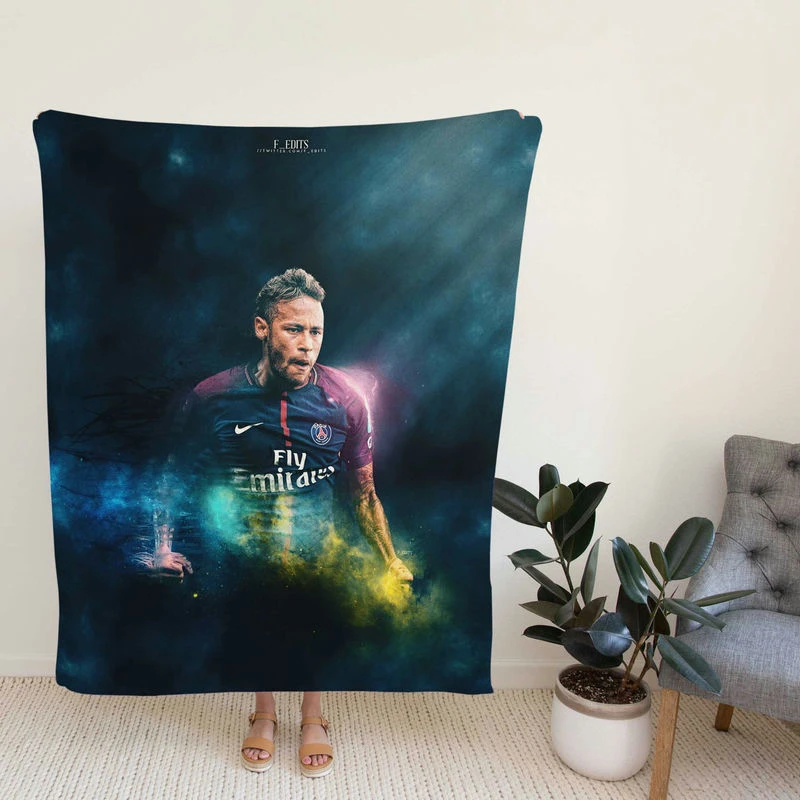 Neymar ActivG Football Player Fleece Blanket