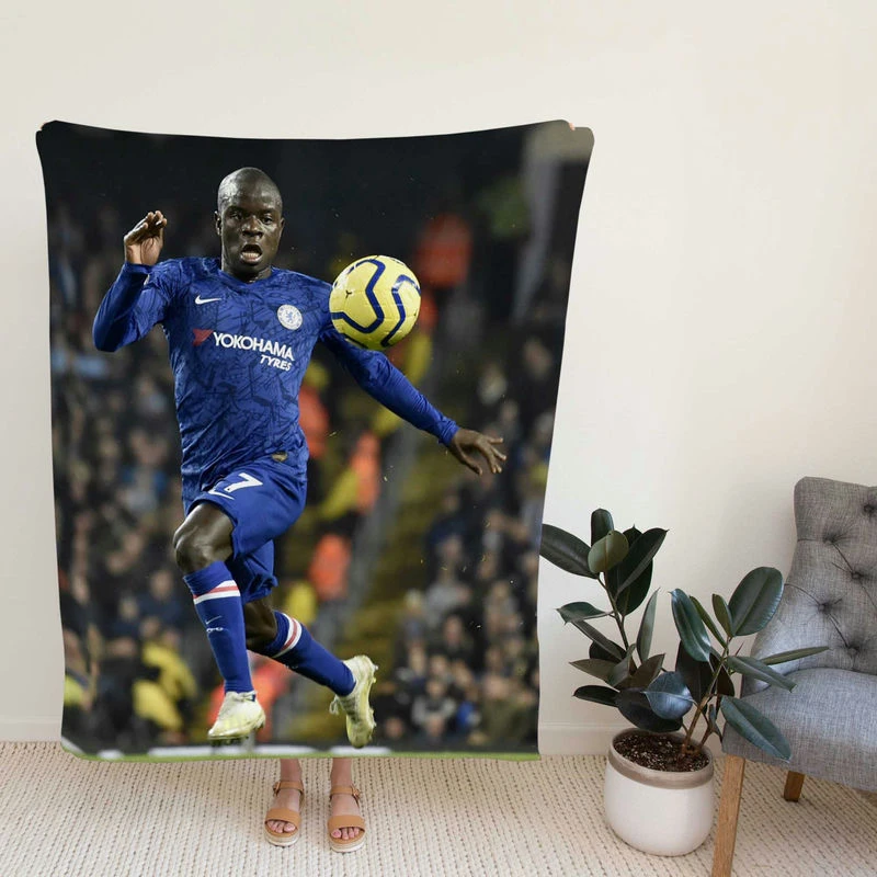 N Golo Kante Energetic Cea Football Player Fleece Blanket