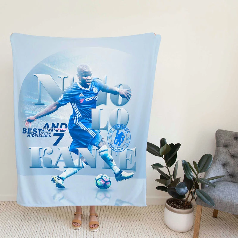 N Golo Kante Ctrong Football Player Fleece Blanket
