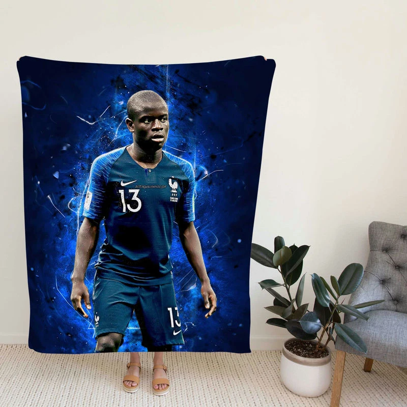 ational France Football Player N Golo Kante Fleece Blanket