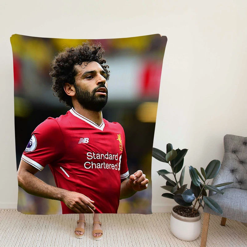 Prsional Football Player Mohamalah Fleece Blanket