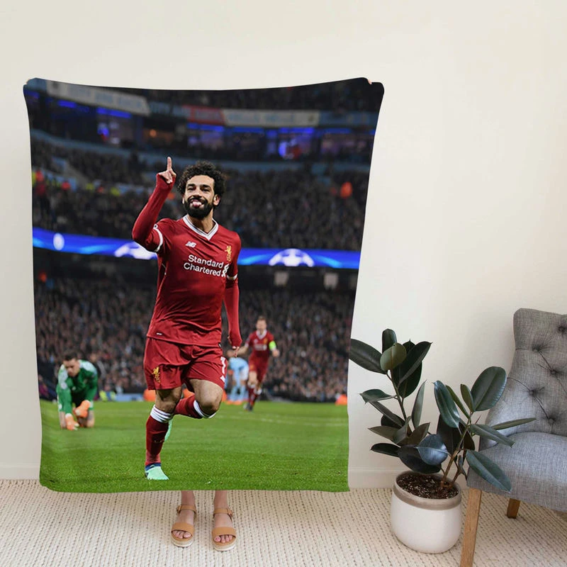 Mohamalah Competitive Football Player Fleece Blanket