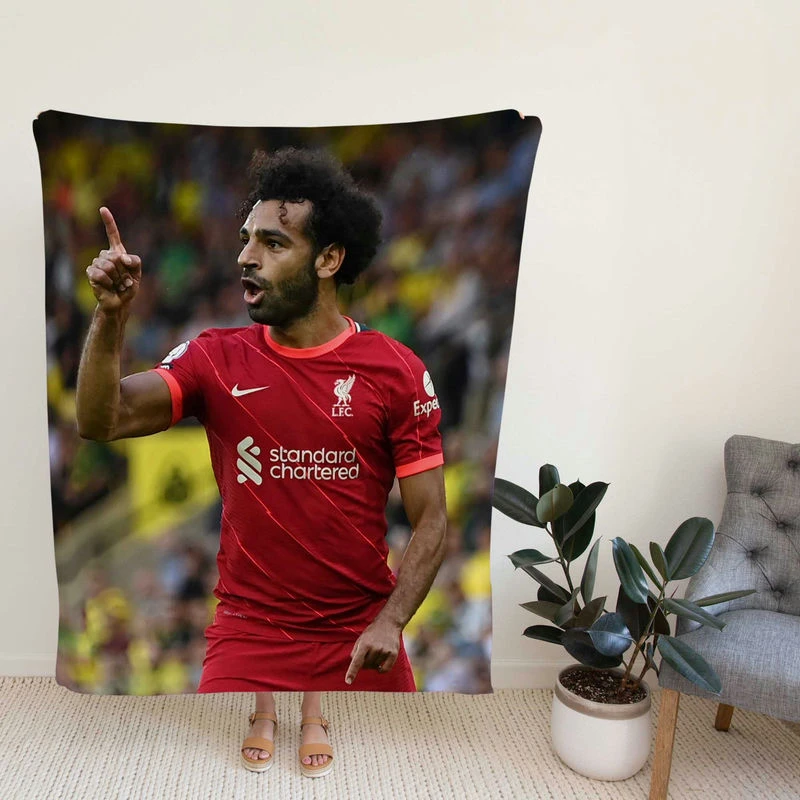 FA Cup Football Player Mohamalah Fleece Blanket