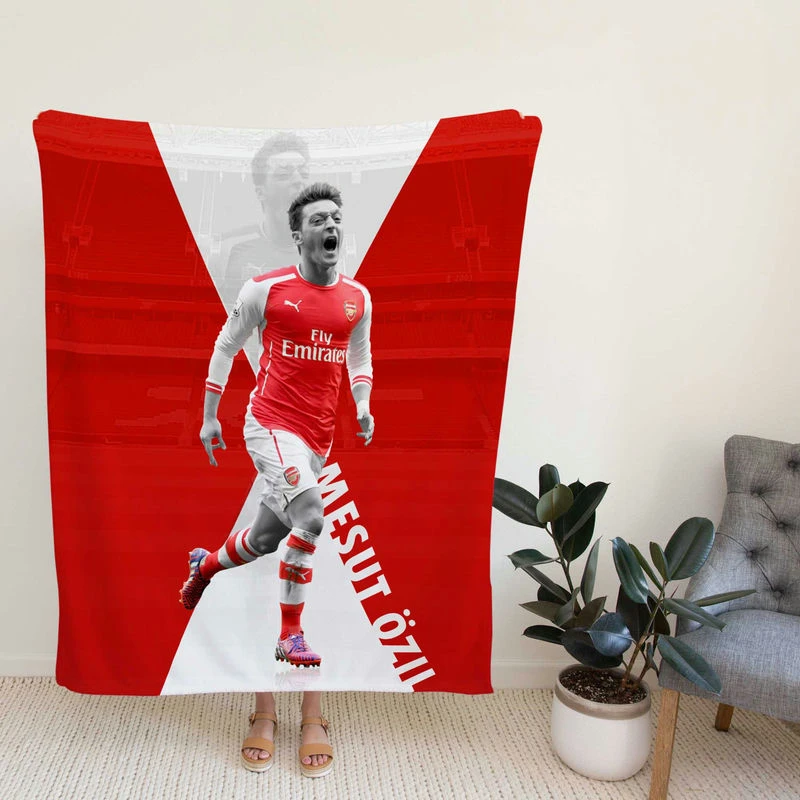 Arsenal Premier League Footballerut Ozil Fleece Blanket