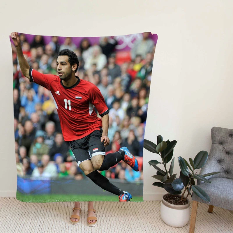 Egyptian Football Player Mohamalah Fleece Blanket