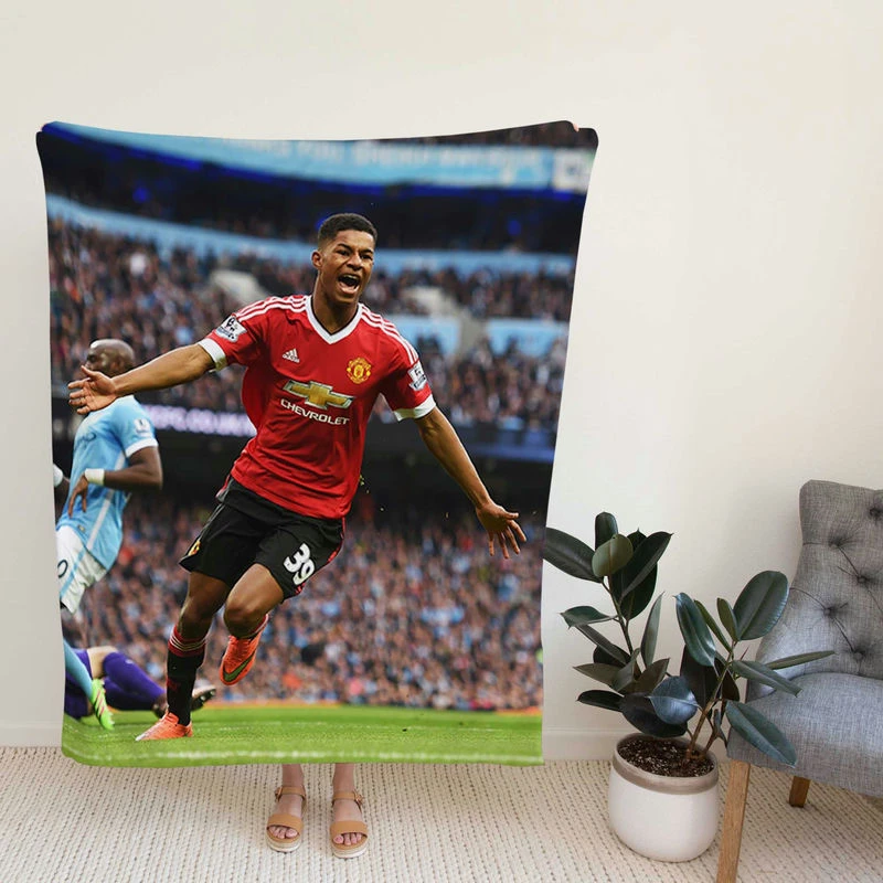 Ethical Football Player Mahford Fleece Blanket