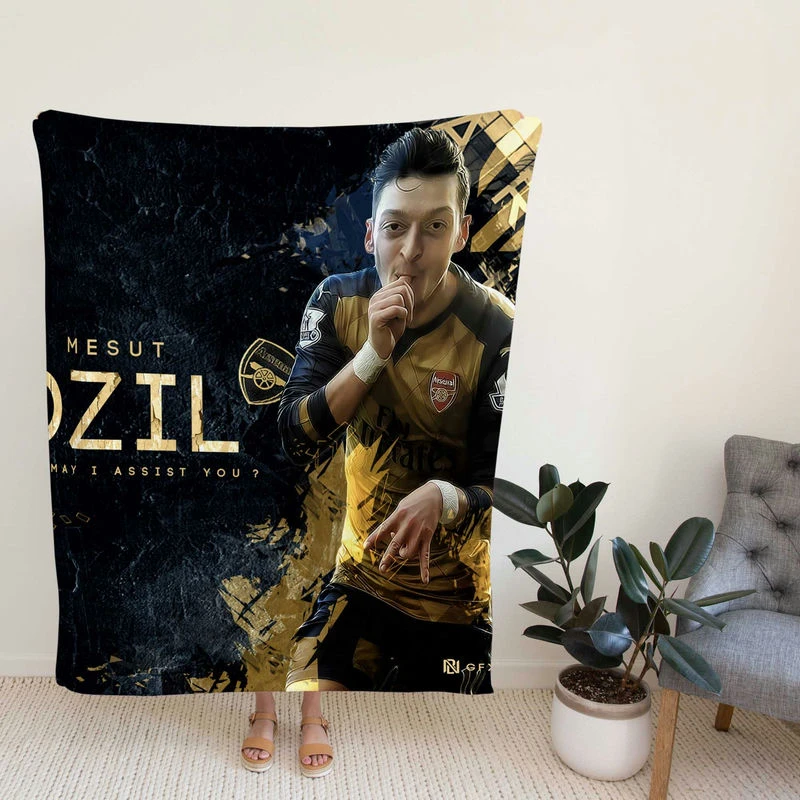 Ethicalenal Football Playerut Ozil Fleece Blanket