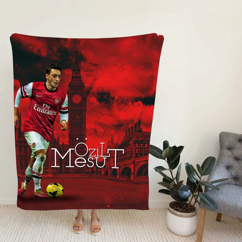 Arsenal Football Playerut Ozil Fleece Blanket