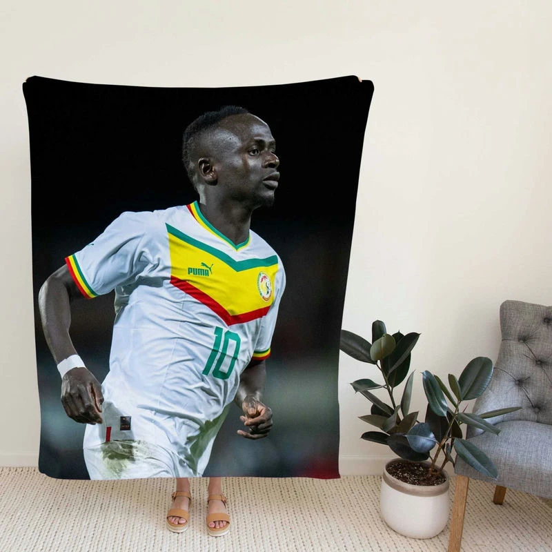 Sadio Mane ethical Footbaenegal Fleece Blanket